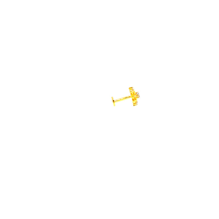14K YG Nakshatra Diamond Nosepin-1pc