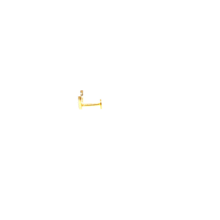 14K YG Moon Diamond Nosepin-1pc