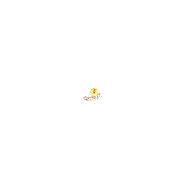 14K YG Moon Diamond Nosepin-1pc