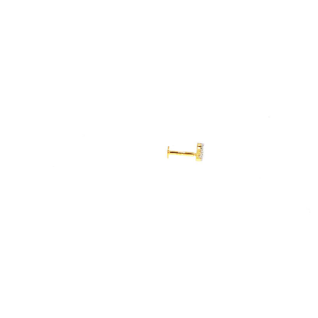 14K YG Moon Diamond Nosepin-1pc