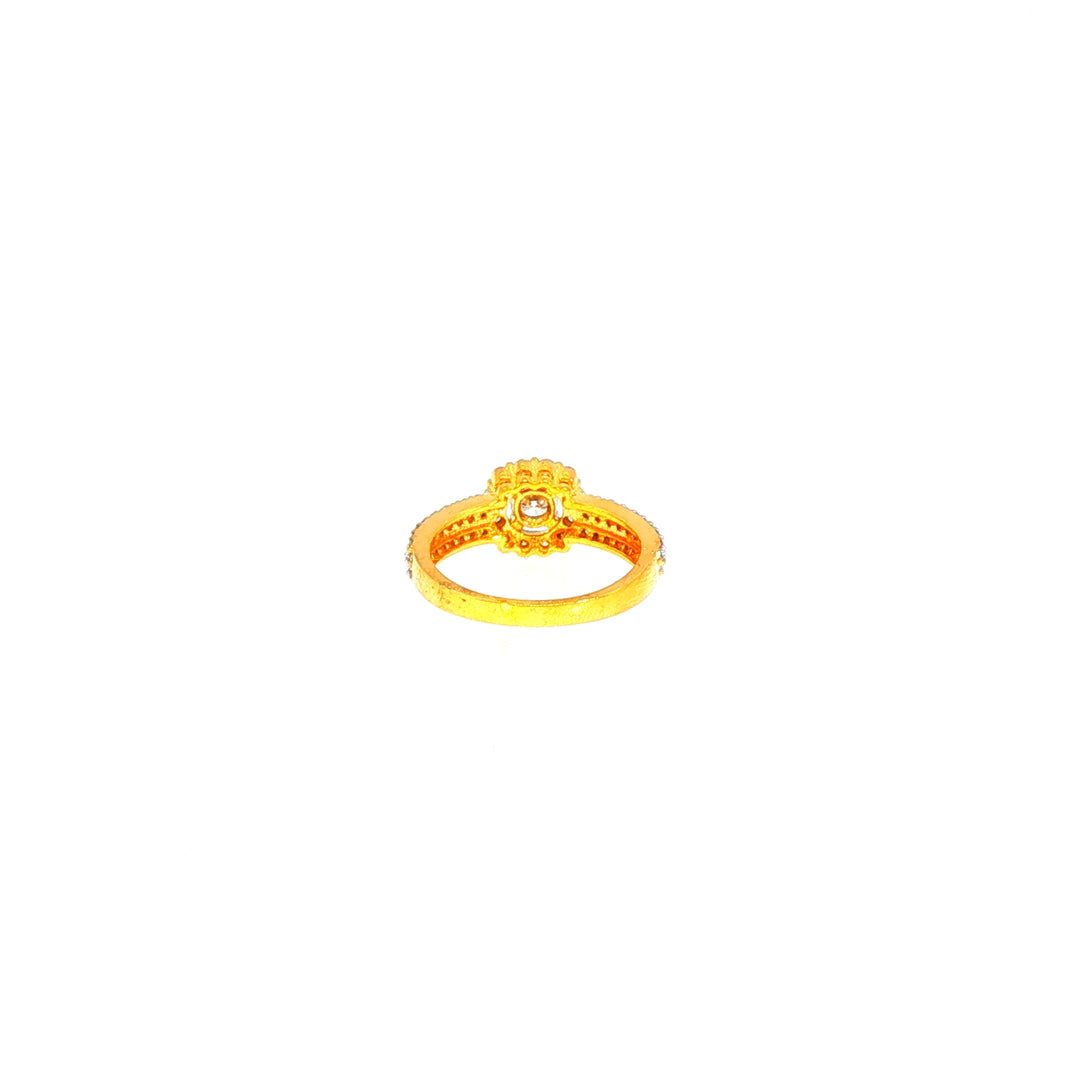 14K YG Cluster Diamond Ring-1pc