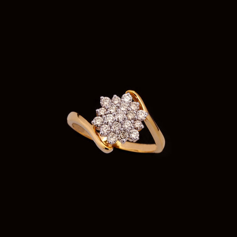 18K YG Women Ghera Diamond Ring-1pc