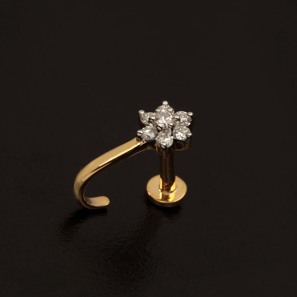 Flaunt your Elegant Diamond nosepin that are made to steal attention.