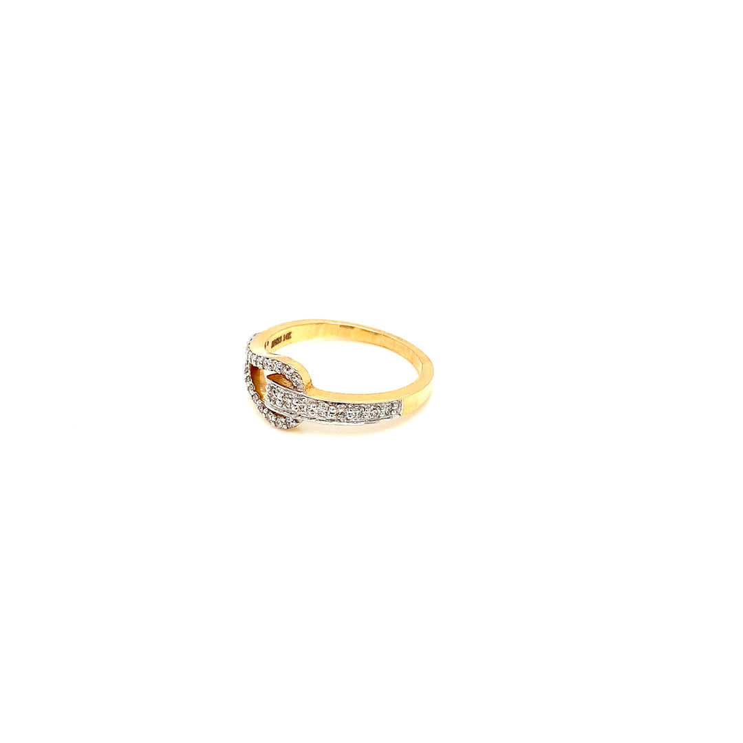 14K YG Cluster Diamond Ring- 1pc
