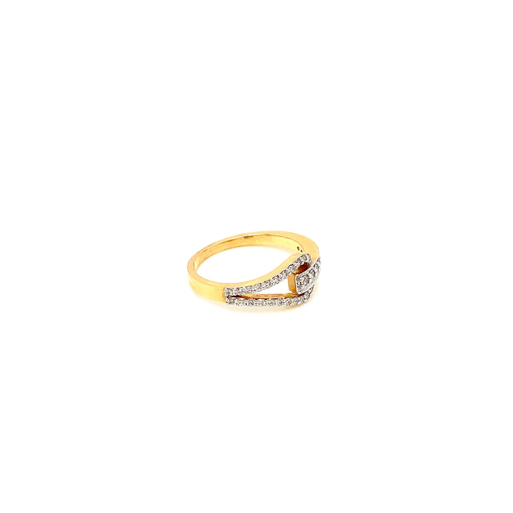14K YG Cluster Diamond Ring- 1pc