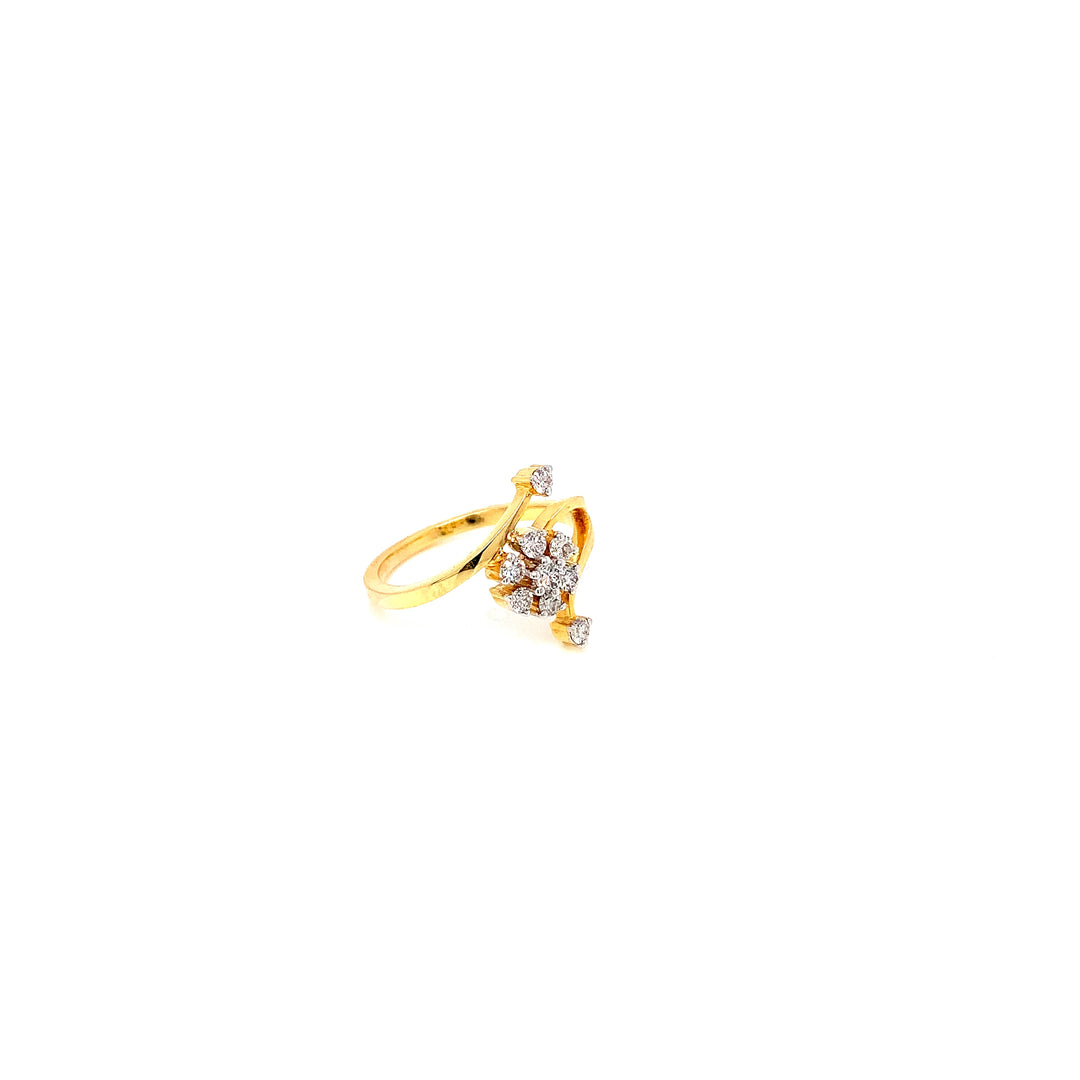 14K YG Cluster Diamond Ring- 1pc