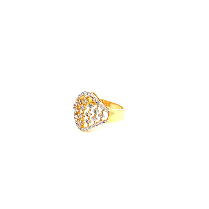 14K YG Fancy Diamond Ring- 1pc