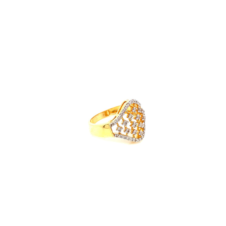 14K YG Fancy Diamond Ring- 1pc