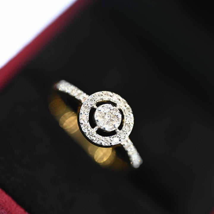 14K YG Cluster Diamond Ring- 1pc