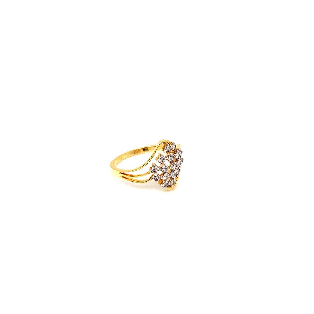 14K YG Fancy Diamond Ring- 1pc