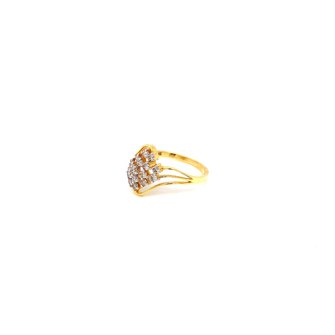 14K YG Fancy Diamond Ring- 1pc