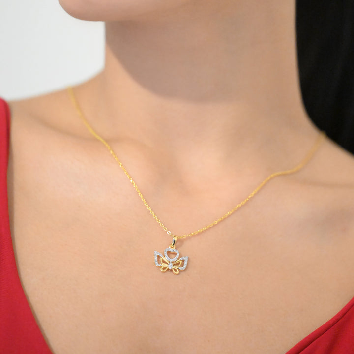 14K YG Fancy Diamond Pendant- 1pc