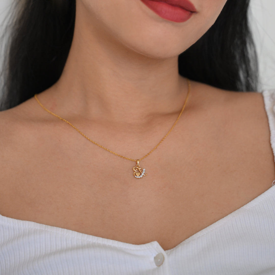 14K YG Fancy Diamond Pendant- 1pc