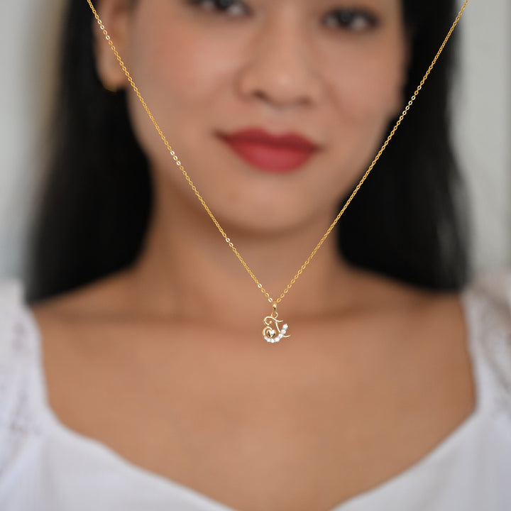 14K YG Fancy Diamond Pendant- 1pc
