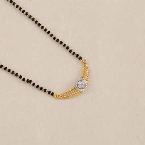 18K YG Fancy Diamond Mangalsutra-1pc