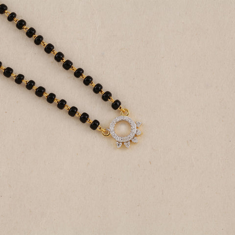 18K YG Fancy Diamond Mangalsutra-1pc