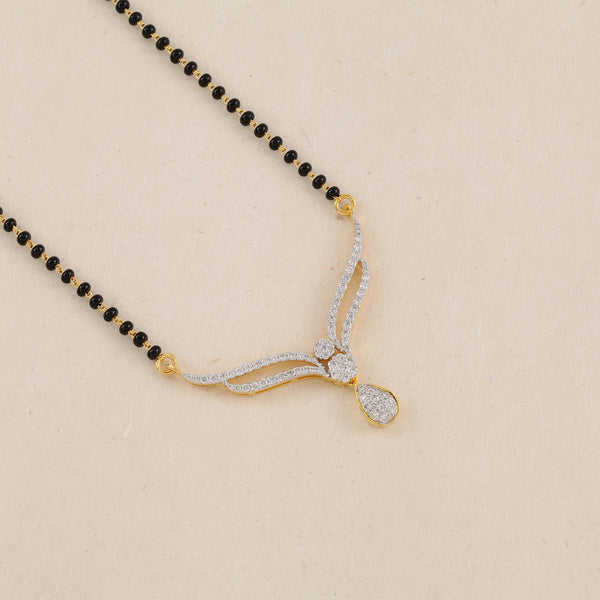 14K YG Fancy Diamond Mangalsutra- 1pc