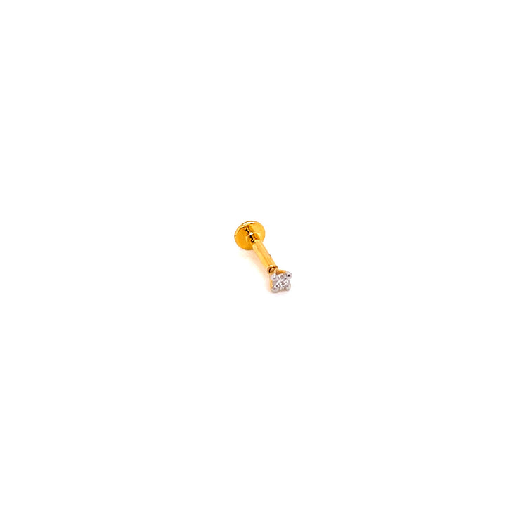 14K YG Solitaire Diamond Nosepin- 1pc