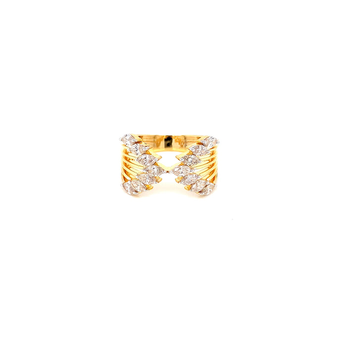 14K YG Cluster Diamond Ring- 1pc