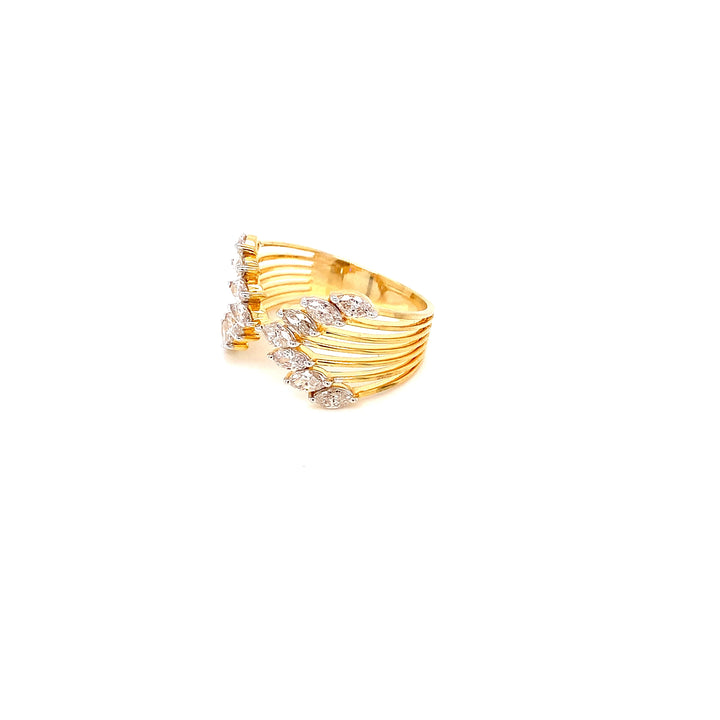 14K YG Cluster Diamond Ring- 1pc
