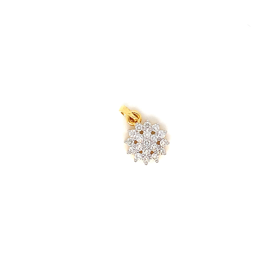14K YG Ghera Diamond Pendant- 1pc