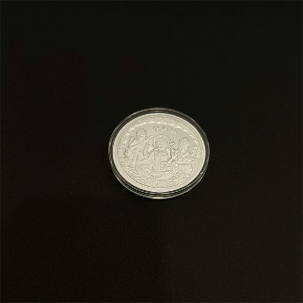 100g 999 Purity Silver Non Colour Saroswati Laxmi Ganesh Coin-1pc