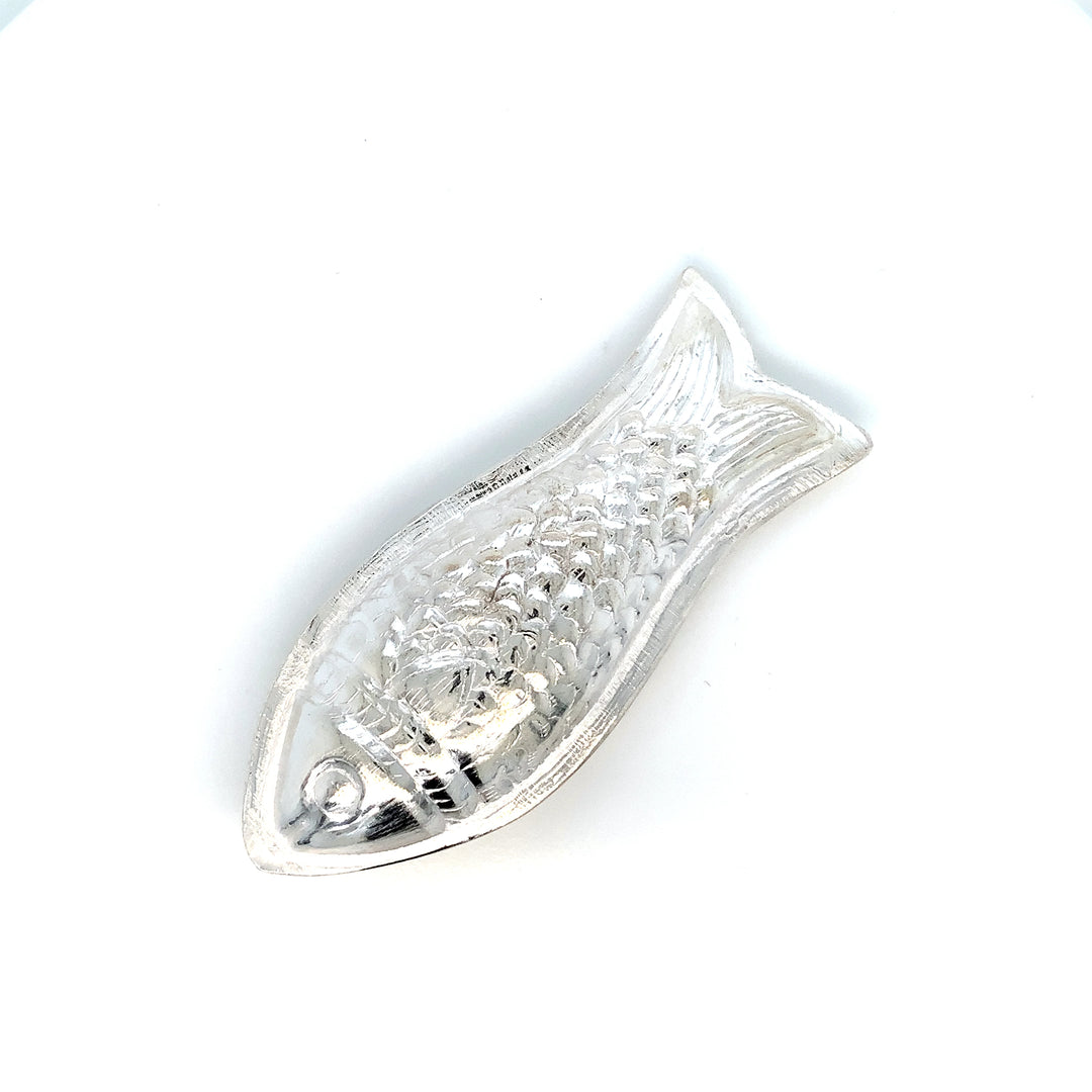 Carved Sterling Silver Fish-1pc