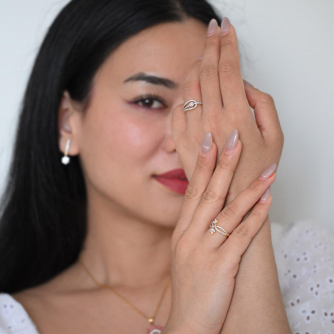 14K YG Fancy Diamond Ring-1pc