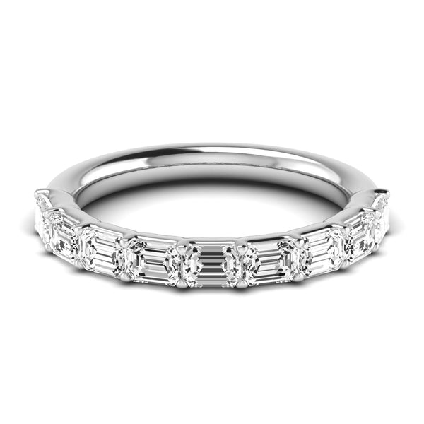 Eternity Diamond Band - Emerald - 14K White - 0.10 pt - G/VS2
