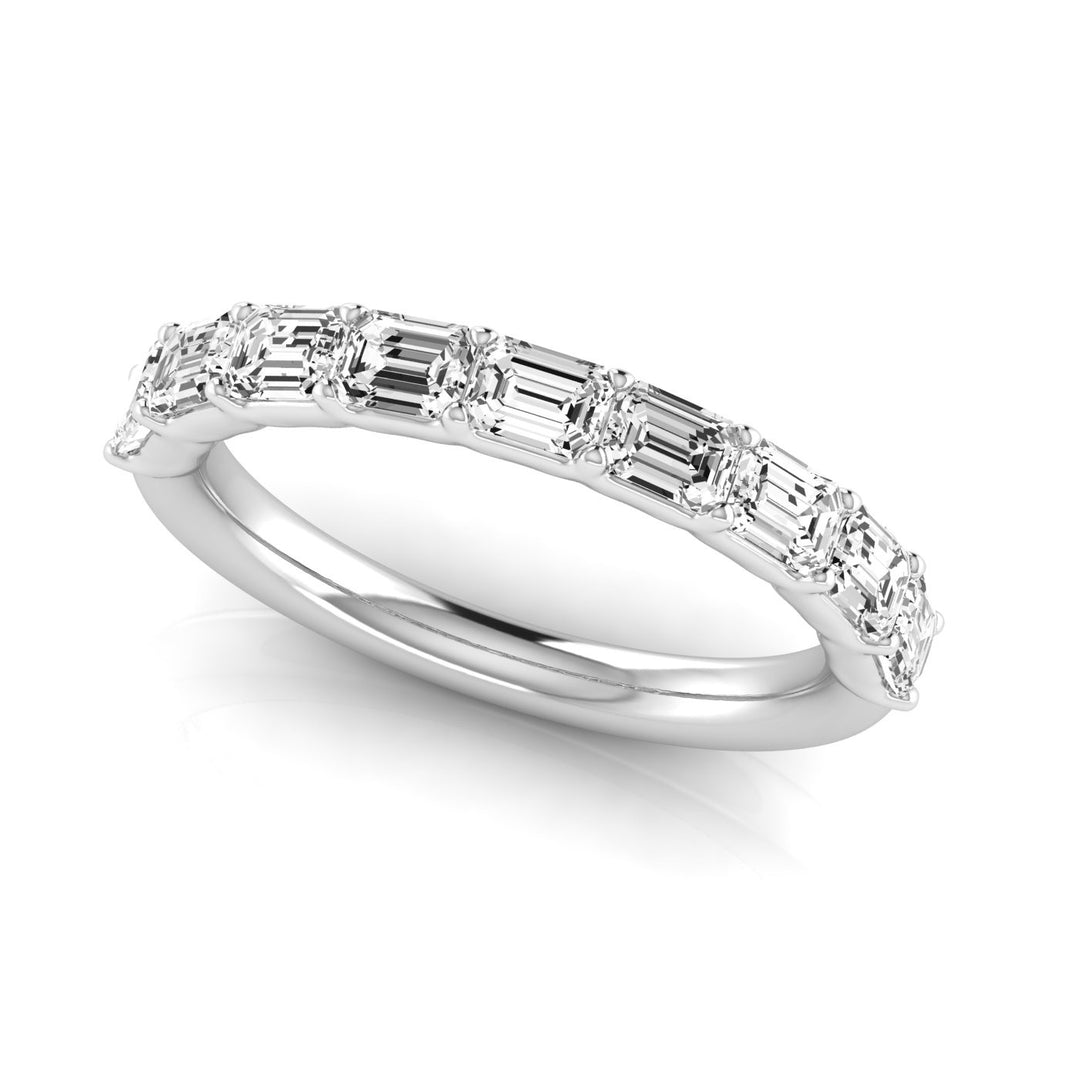 Eternity Diamond Band - Emerald - 14K White - 0.10 pt - G/VS2