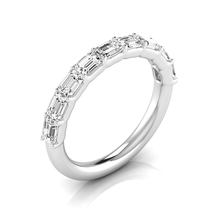 Eternity Diamond Band - Emerald - 14K White - 0.10 pt - G/VS2