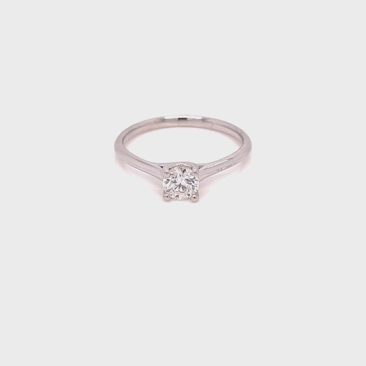 18K WG Solitaire Diamond Ring-1pc