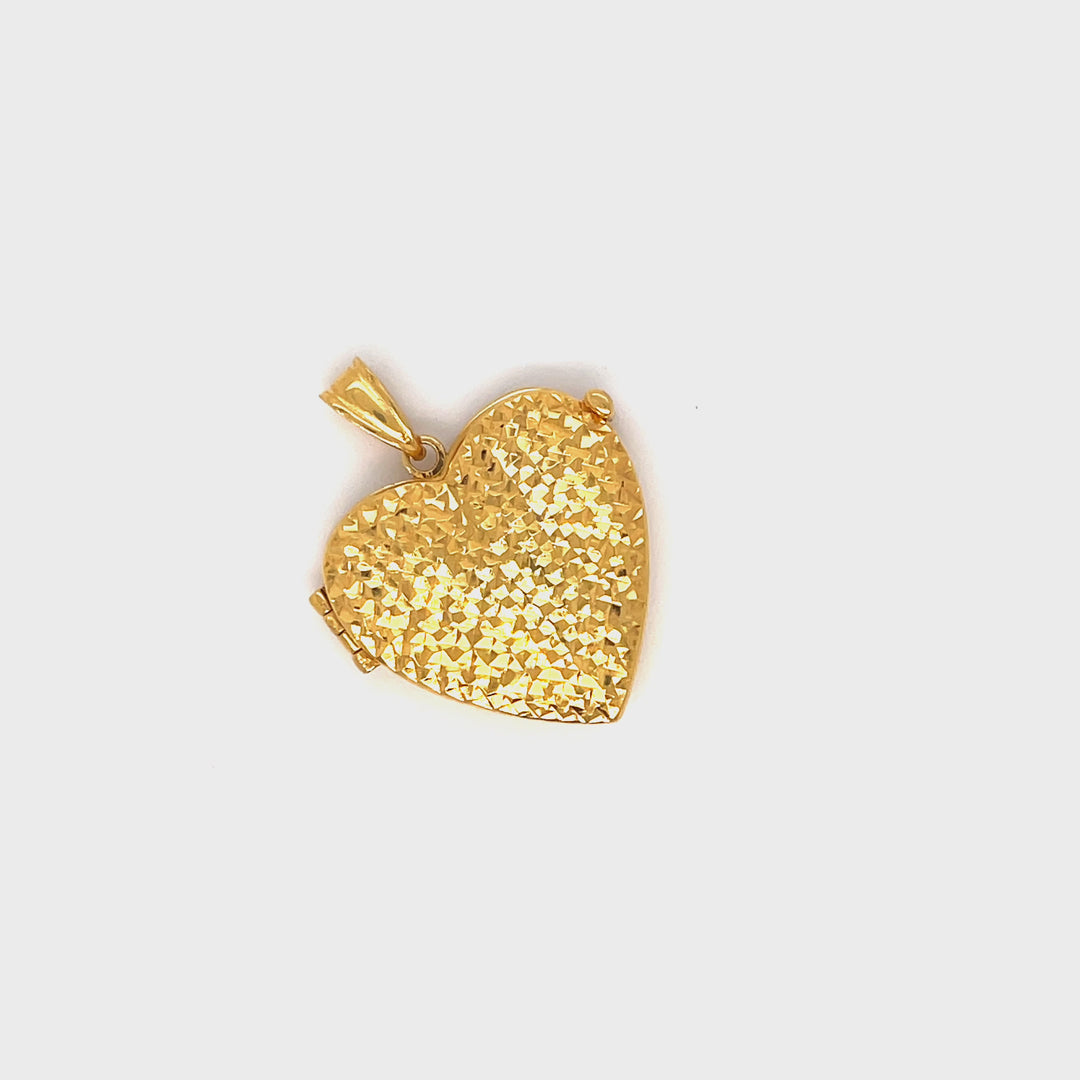 22K YG Women Heart Locket-1pc