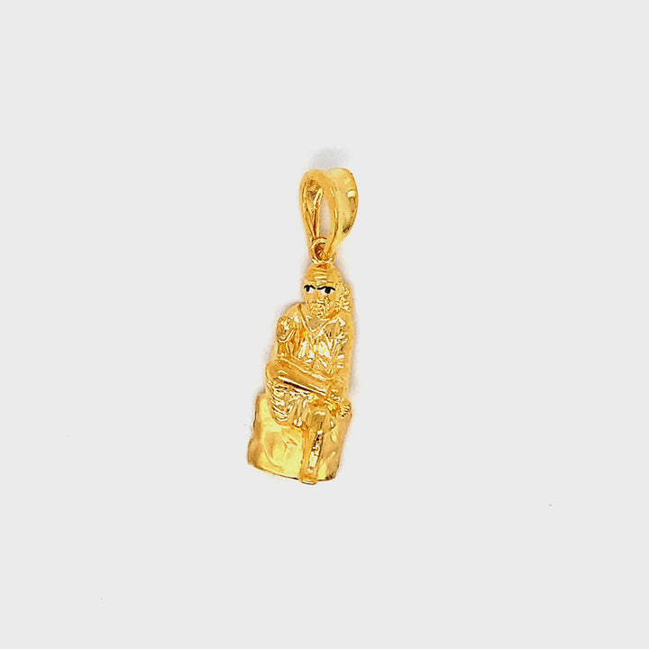 22K YG Unisex Sai Baba Pendant-1pc