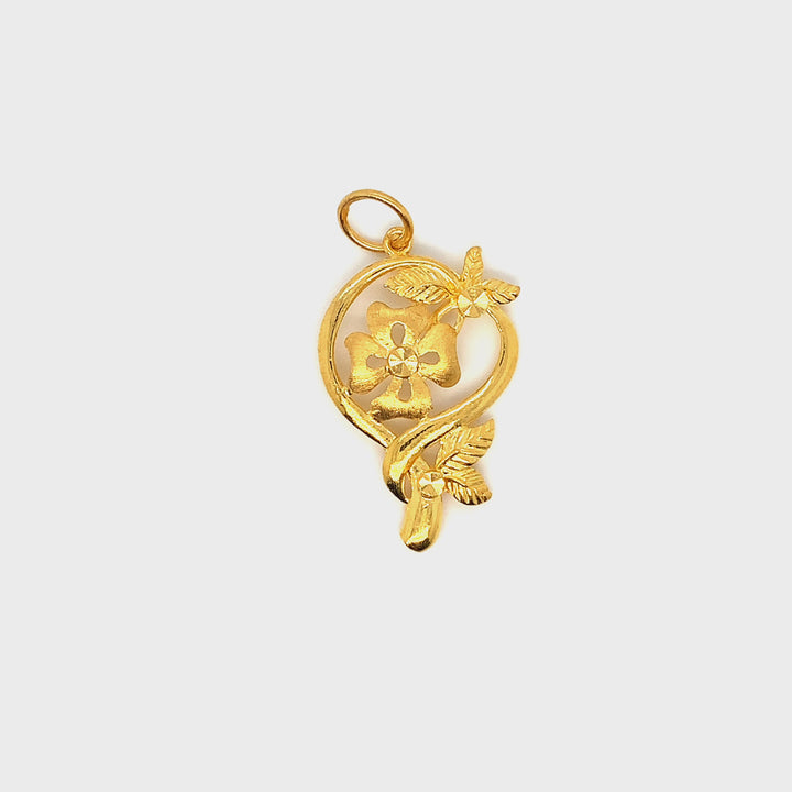 22K YG Fancy Pendant-1pc