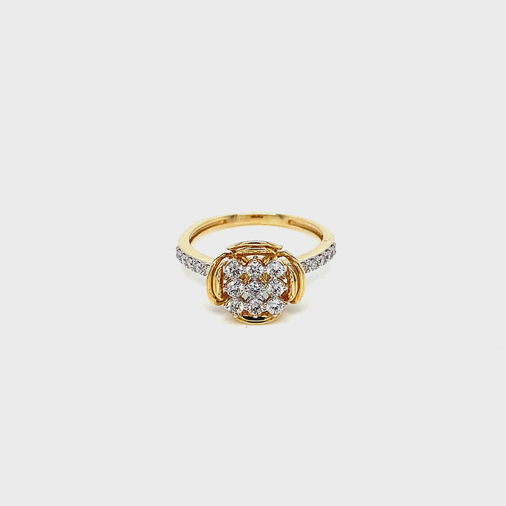 18K YG Women Fancy Diamond Ring- 1pc