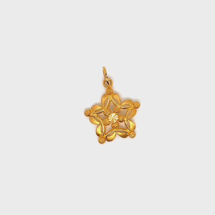22K YG Fancy Pendant-1pc