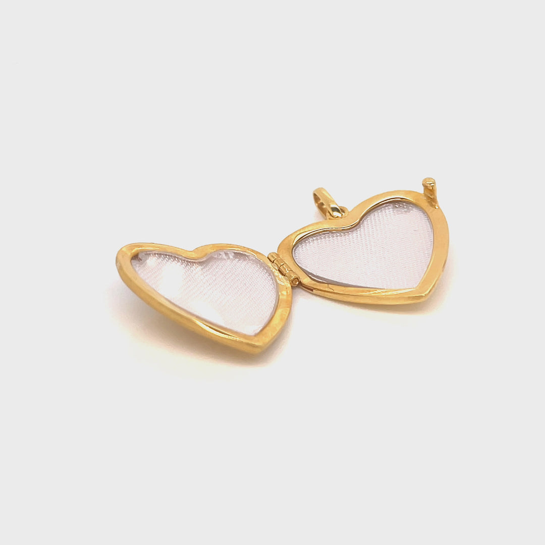 22K YG Women Heart Locket-1pc