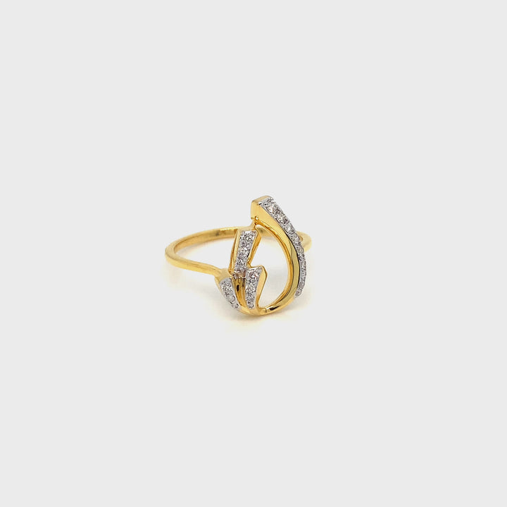 18K YG Cluster Ring- 1pc