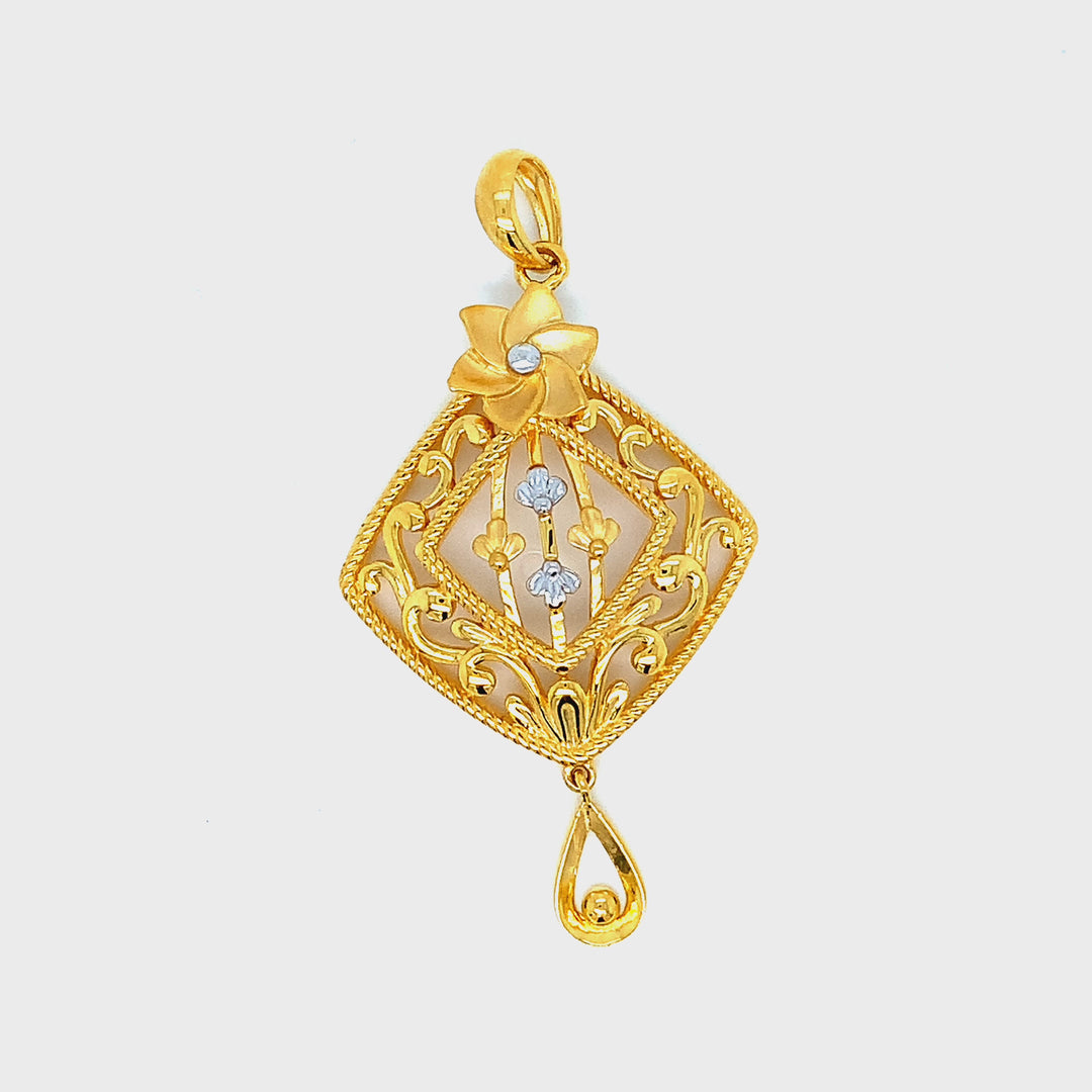 22K YG Women Fancy Pendant-1pc