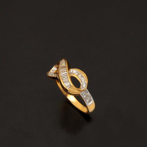 18K YG  Infinity Diamond Ring-1pc
