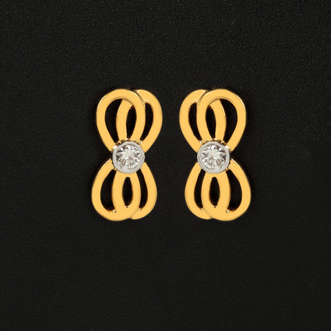 Weekend Special Offer- 18K YG Diamond Earring-1Pair RB Diamond Jewellers