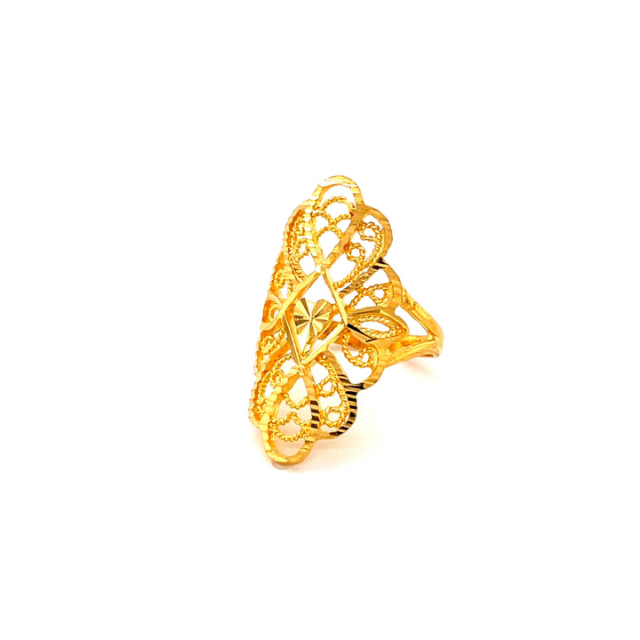 22K YG Women Fancy Ring Size 11-13(L-M)-1pc
