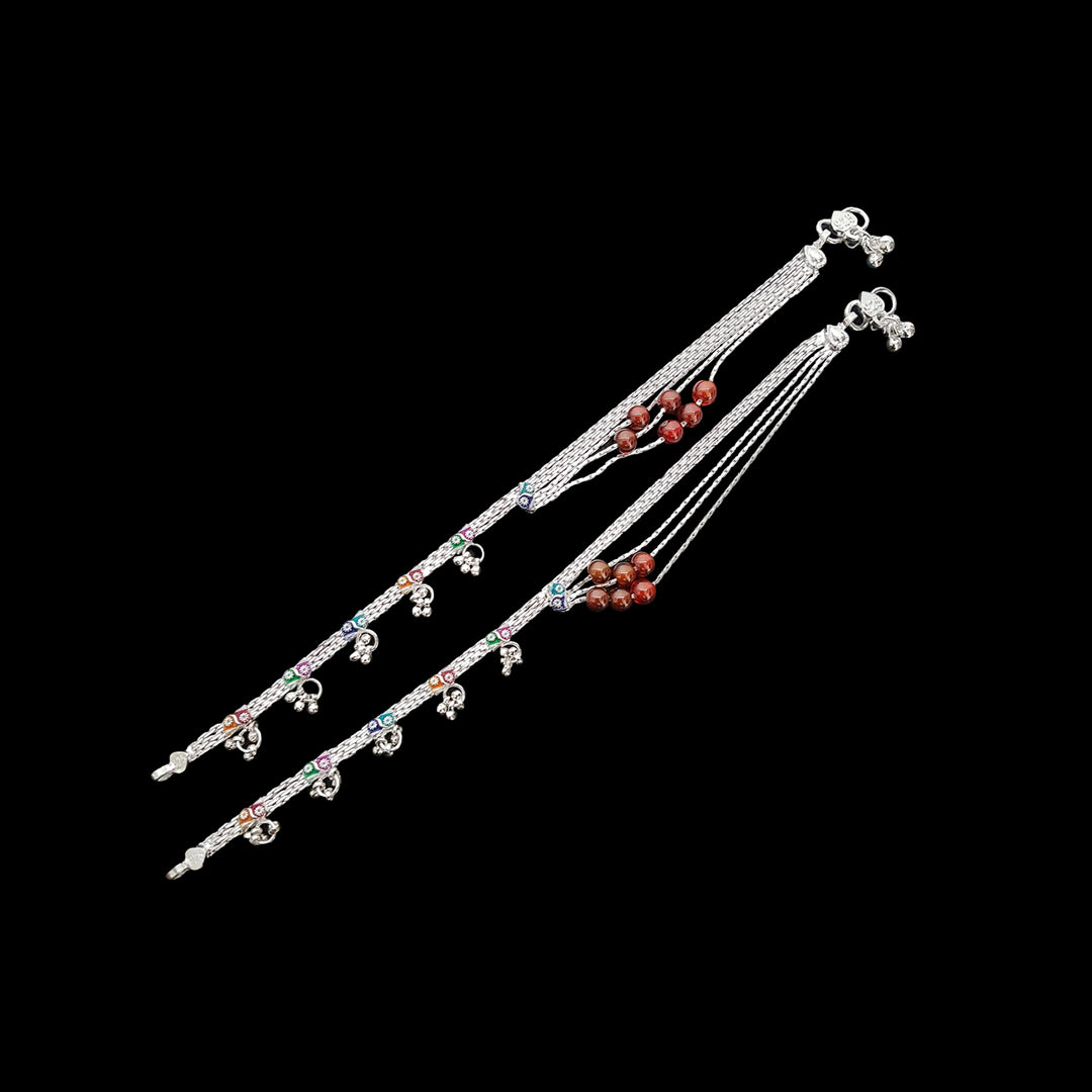Teen/Tween Sterling Silver Anklet 21-24cm-1pair RB Diamond Jewellers