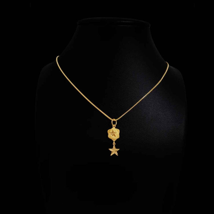 22K YG Woman Star Pendant-1pc