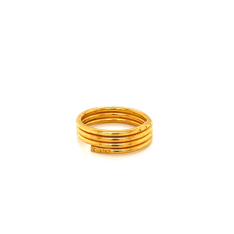 Traditional Yellow Gold Adult Beruwa Ring Size 14-17(N-P1/2)