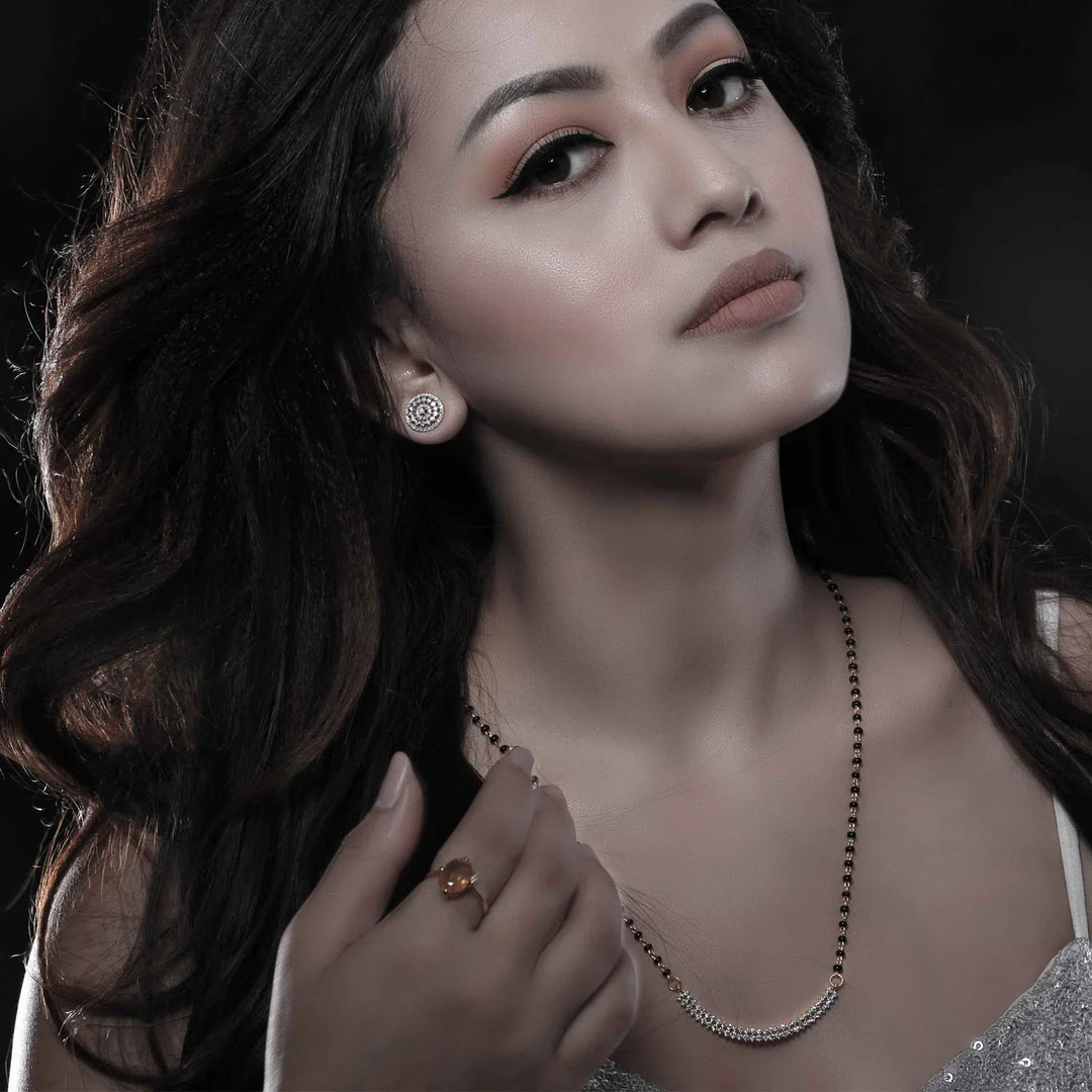 9K YG Women Fancy Diamond Mangalsutra- 1pc