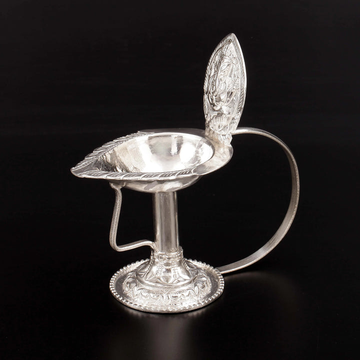 Carved Ganesh Silver Diyo 6-8Tola-1pc