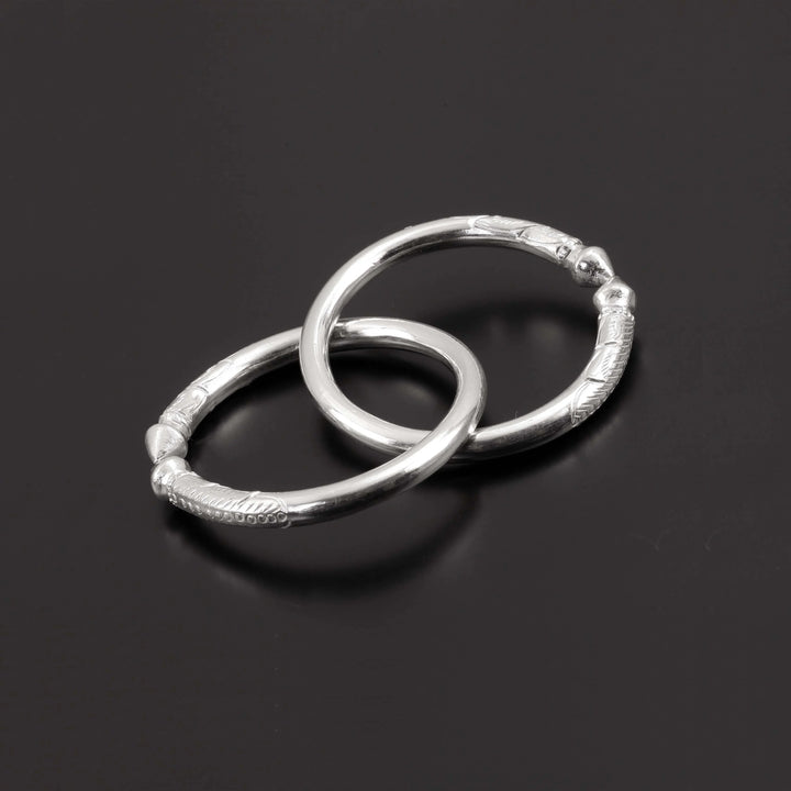Carved  Baby/Toddler Silver Kali 9-11Tola (1Pair)