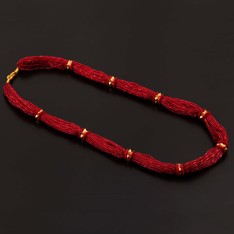 Traditional Yellow Gold Red Pote Naugedi 3-4g-1pc